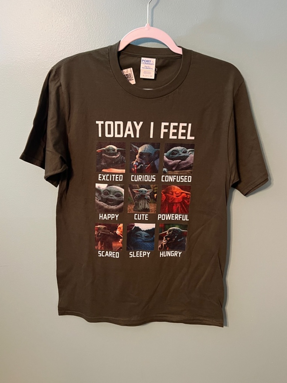 Star Wars Olive Green 'Today I Feel' Short Sleeve Graphic Tee